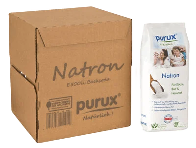 Purux Natron 6kg Natriumhydrogencarbonat Natriumbicarbonat Lebensmittelqualität Backsoda Basenbad