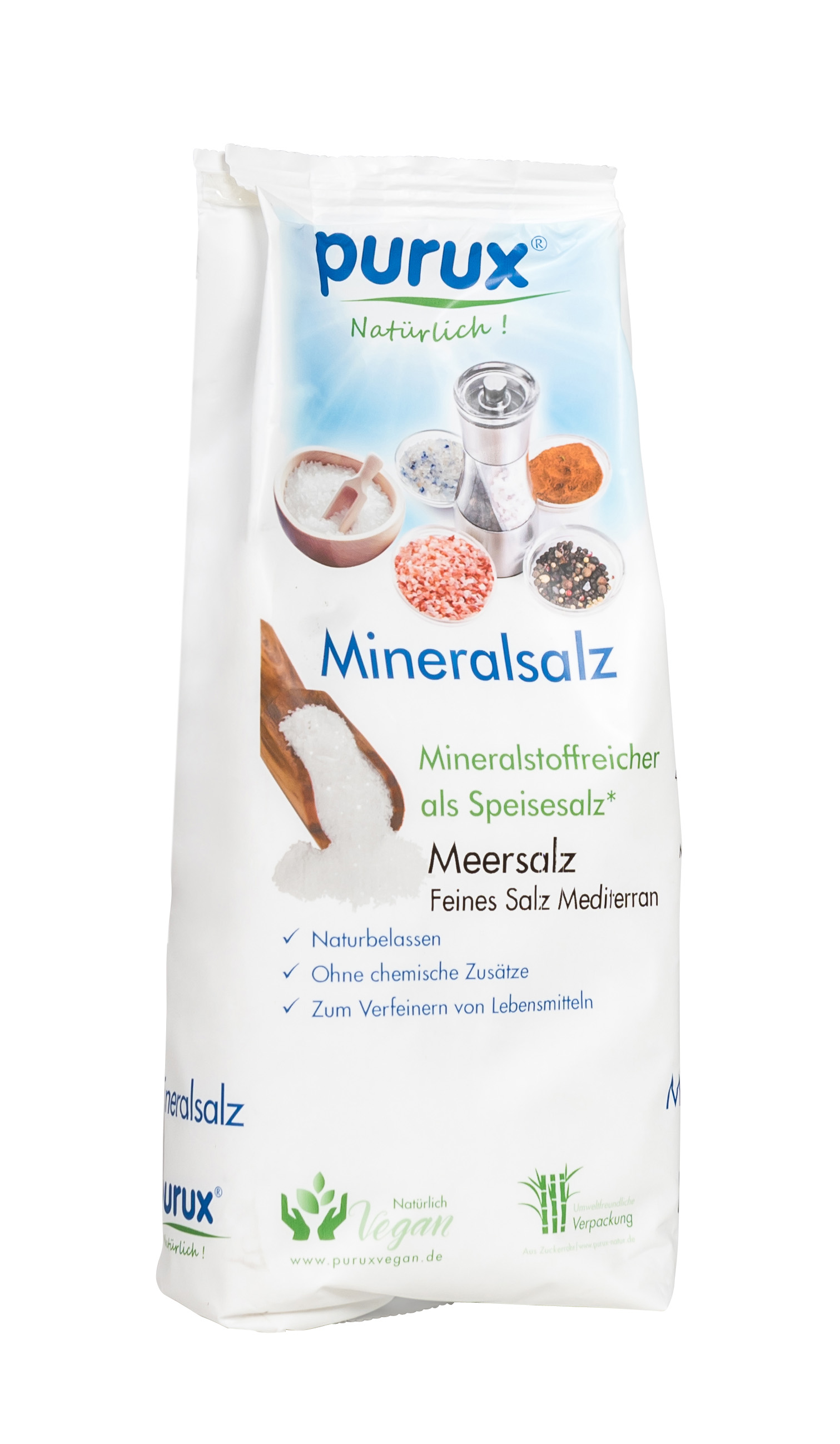 1Kg 100% Mediterranes Meersalz fein Mineralsalz Speisesalz ohne Rieselhilfe